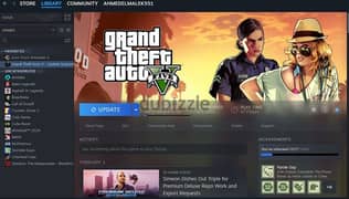 حساب استيم ف gtav للبيع مع العاب تانيه