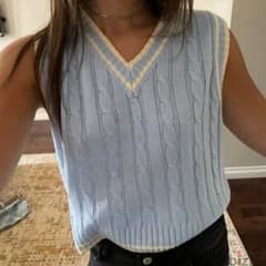 shein blue vest 0