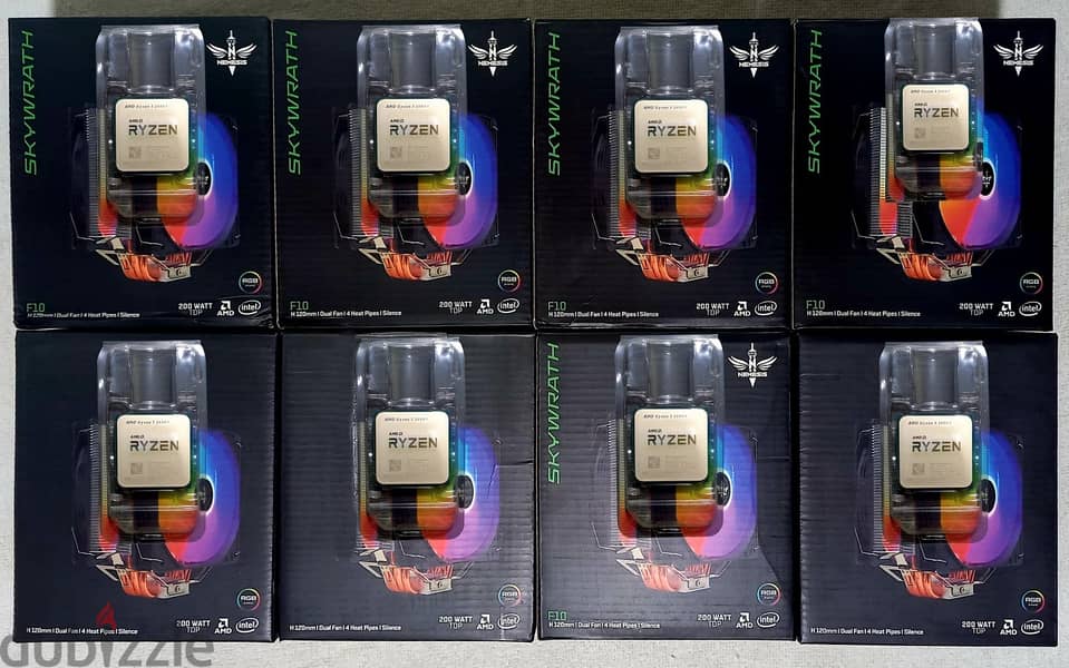 بروسيسور Ryzen 5 5600x معاه كولر RGB جاي ب 4 أنابيب متاح كميات 2