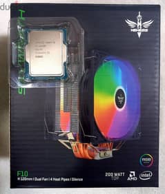 بروسيسور i5 12400f جيل 12 معاه كولر RGB جاي ب 4 أنابيب متاح كميات