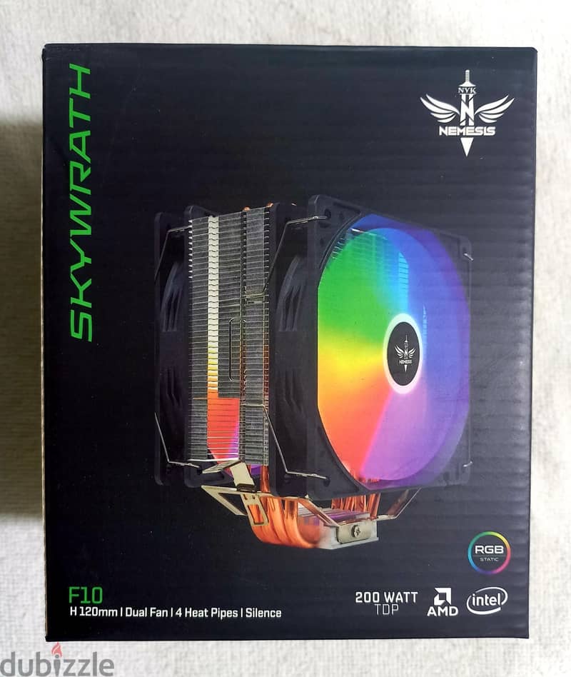 بروسيسور i5 12400f جيل 12 معاه كولر RGB جاي ب 4 أنابيب متاح كميات 8