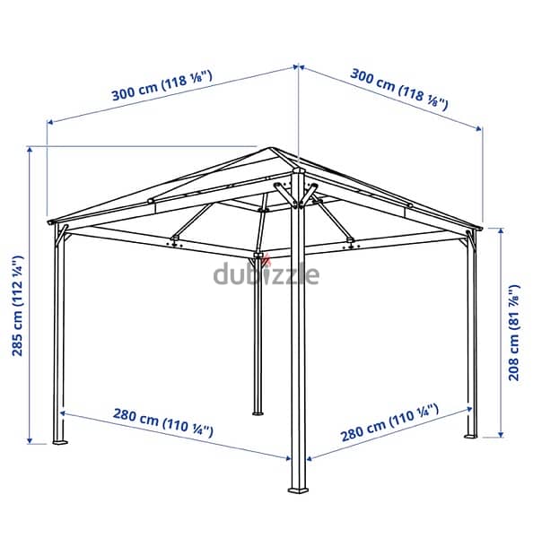 برجولة ايكيا ٣ متر - ikea fagelon gazebo 3m 1