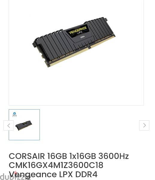 ram 16g ddr4 corsair 3600mhz 0