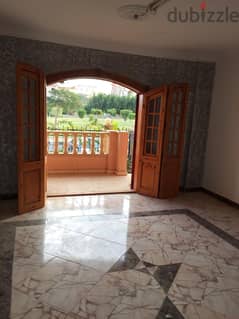 Ground apartment in a garden for rent, Al-Narges Settlement, near Gamal Abdel Nasser Axis and Al-Mustafa Mosque View Garden   With an area of ​​240 sq 0