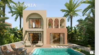 For sale, 250 sqm villa, prime location to the sea, under NOBU International management, in Ras Al-Hikma, in installments 0