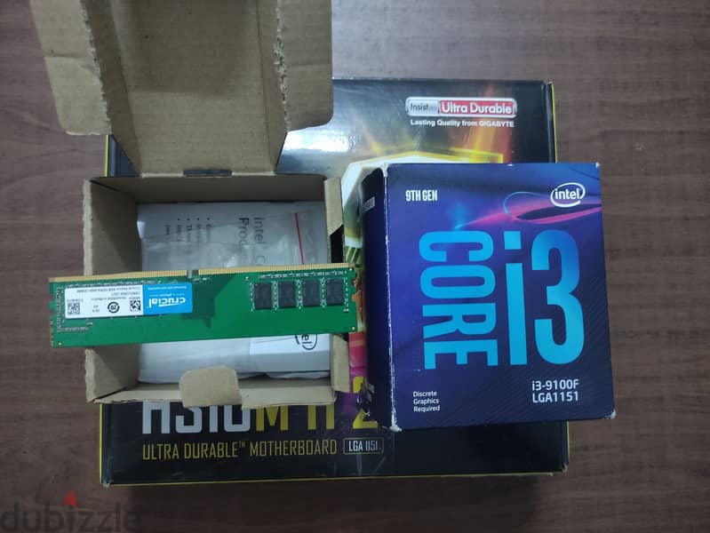 i3 9100f + gigabyte h310m + ram 8gb ddr4 4