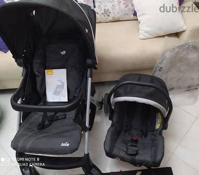 Joie Muze travel system stroller + car seat چوي عربية أطفال مع كار سيت