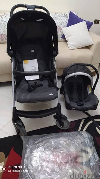 Joie Muze travel system stroller + car seat چوي عربية أطفال مع كار سيت 2