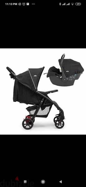 Joie Muze travel system stroller + car seat چوي عربية أطفال مع كار سيت 6