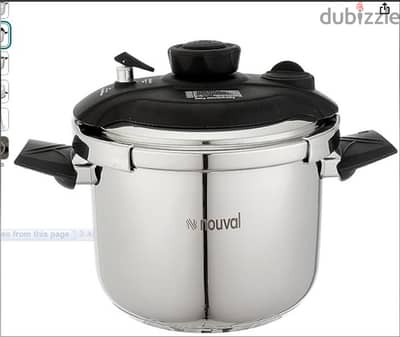 Nouval - 8L Stainless Steel Pressure Cooker Black