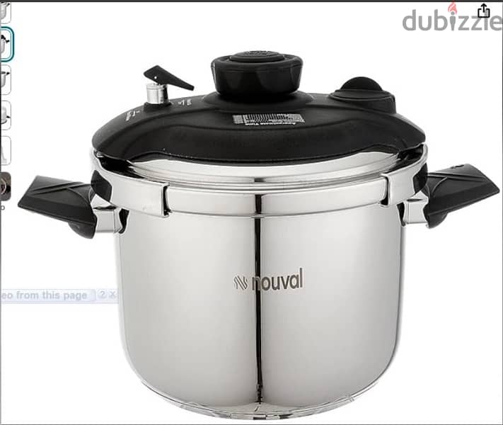 Nouval - 8L Stainless Steel Pressure Cooker Black 0