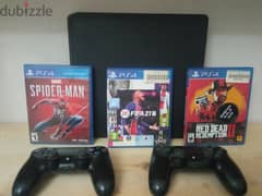 ps4 slim 500g +3games+2 controlers