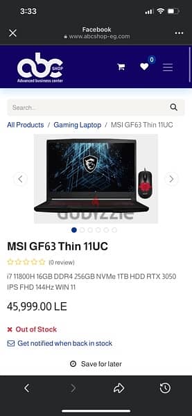 msi gf63 11uc gaming labtop 1