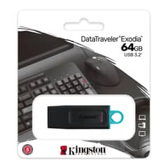 Kingston 64GB DataTraveler Exodia USB 3.2 Gen 1 Flash Drive