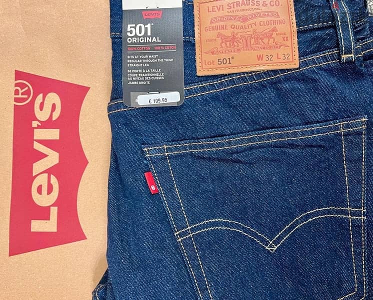 بنطلون رجالي Levi’s اصلي جديد وارد ألمانيا مقاس 32W - 32L ازرق غامق 1