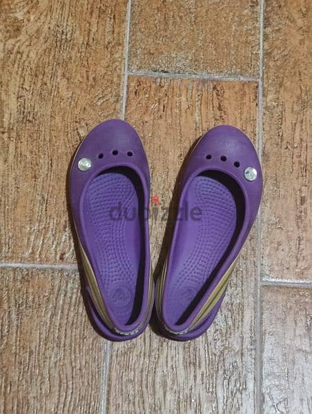 purple ballerina crocs 0