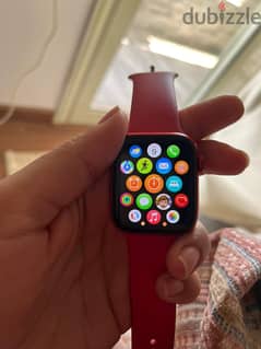 Red apple watch series 6 with 0