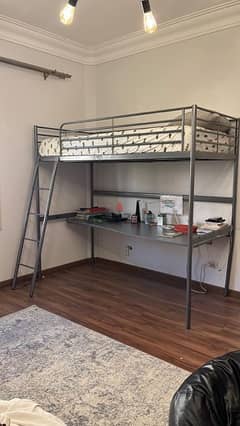 metal bed+desk unit 0