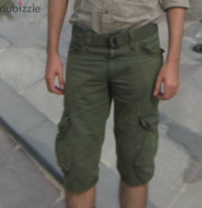 cargo army short permoda size 30 small شورت كارجو برمودا سمول
