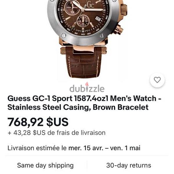 guess collection watch swiss made 5