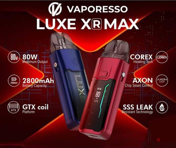 فيب فابوريسو لوكس اكس ار ماكس جديد متبرشم VAPORESSO LUXE XR MAX 0