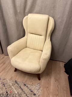 2 off white chair for sale 4500 L. E 0