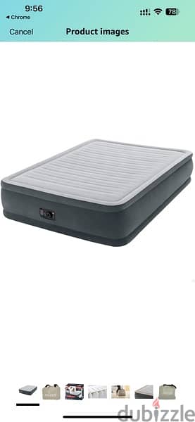 INTEX Dura-Beam DELUXE Air Mattress Queen w/ Built-In Pump 6