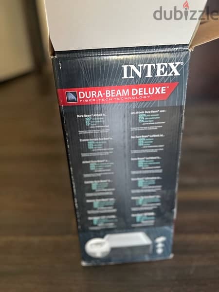 INTEX Dura-Beam DELUXE Air Mattress Queen w/ Built-In Pump 7