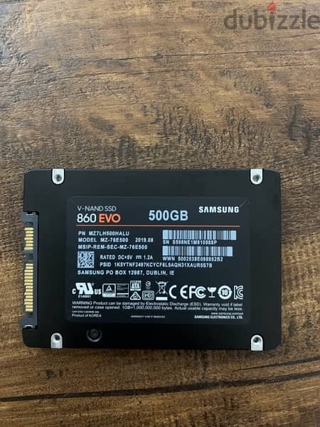 Samsung SSD 500GB 860 EVO 2.5 inch 1