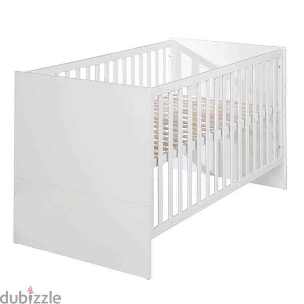 سرير أطفال ابيض - white baby bed 2