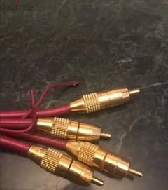 gold plated super sheld rca cable car systems audio Original