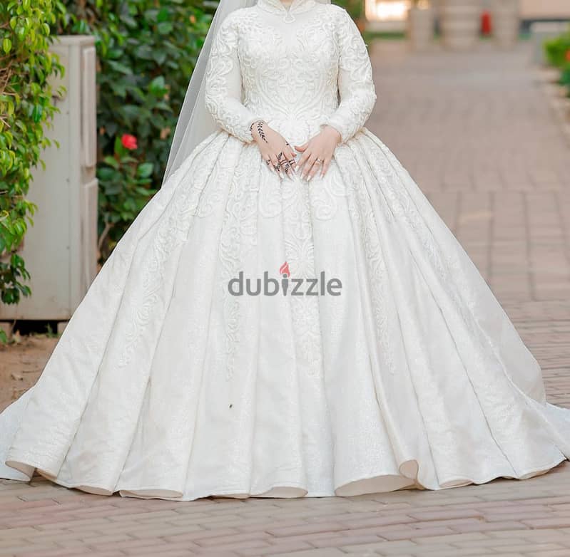 فستان زفاف استخدام مره واحده فقط- wedding dress used on time 3