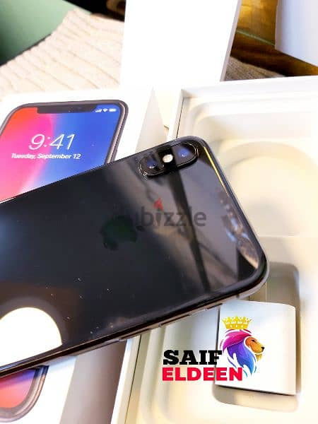 IPHONE X 256 بحاله الزيرو بالوكس الفون وتر بروف 3