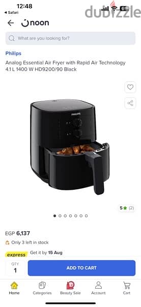 PHILIPS Essential Air Fryer, Analogue, Black, HD9200 2