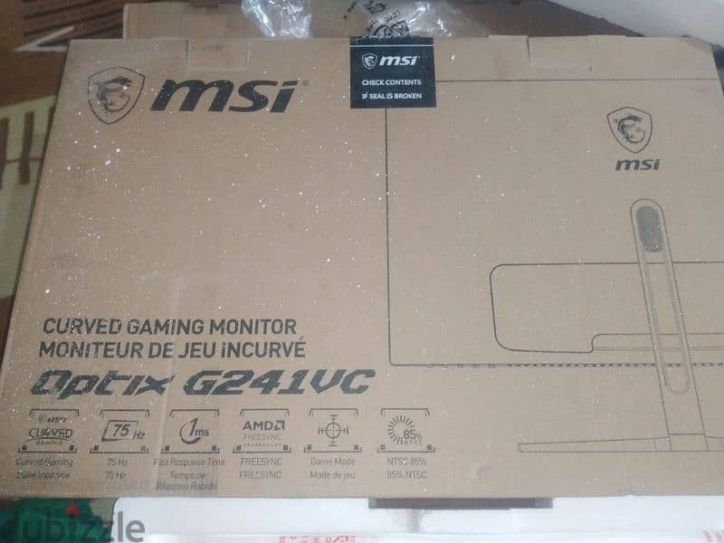 للبيع شاشة msi optix g24 curved gaming 4