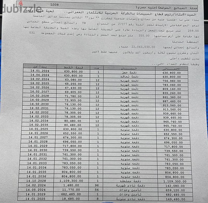 فرصة للبيع بمدينه نور الكائن بمدينة حدائق العاصمة (طلعت مصطفي TMG) 1