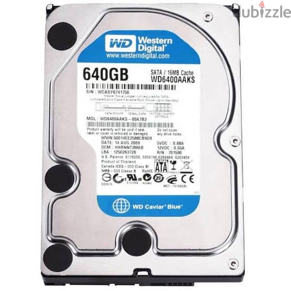 Western Digital Blue 640GB Hard Drive 0