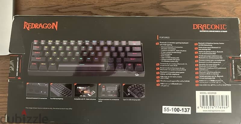 Redragon Draconic Mechanical Keyboard K530RGB Bluetooth 5.0 2