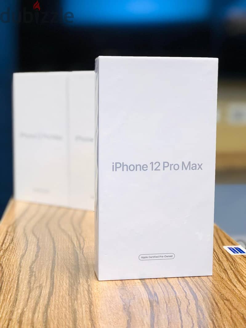 iphone 12 pro max 256 جديد متبرشم بضمان عام من الوكيل 2