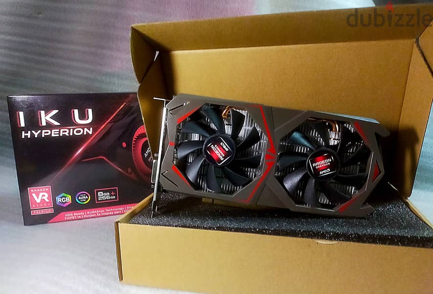 كارت شاشة RX580 8GB DDR5 جديد تمامًا! 8