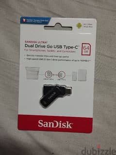 فلاشات سانديسك 64 جيجا بمخرجين Sandisk 64GB