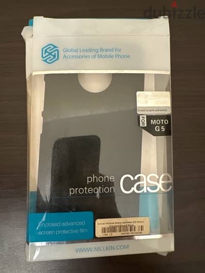 Moto G5 Nilkin Frosted Shield Black Case