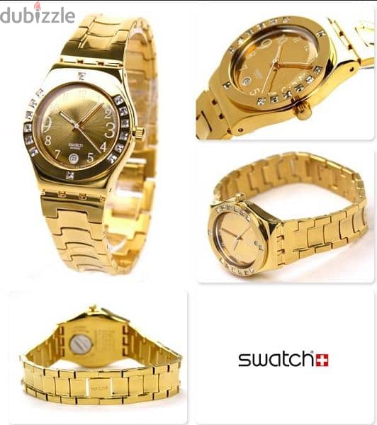 swatch gold ساعه سواتش جديده سويسري limited edition gold 6