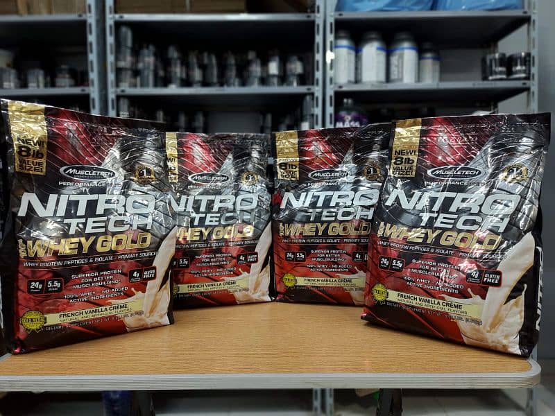 whey protein gold standard و Nitrotech و serious mass 1