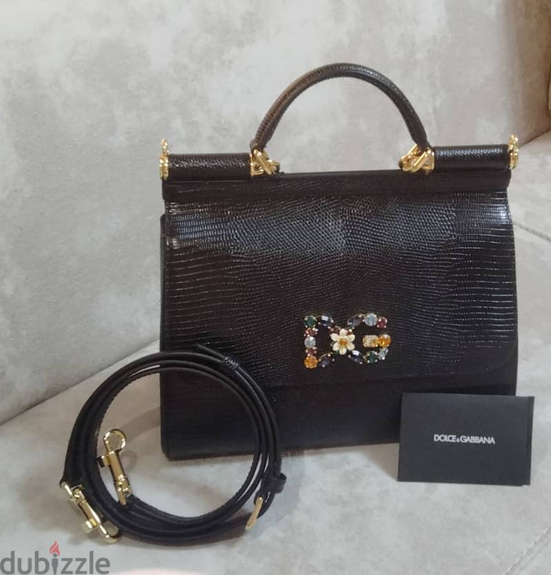 DOLCE&GABBANA Hand bag -شنطة دولسي اند غابانا سوداء 3