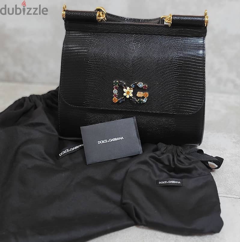 DOLCE&GABBANA Hand bag -شنطة دولسي اند غابانا سوداء 4