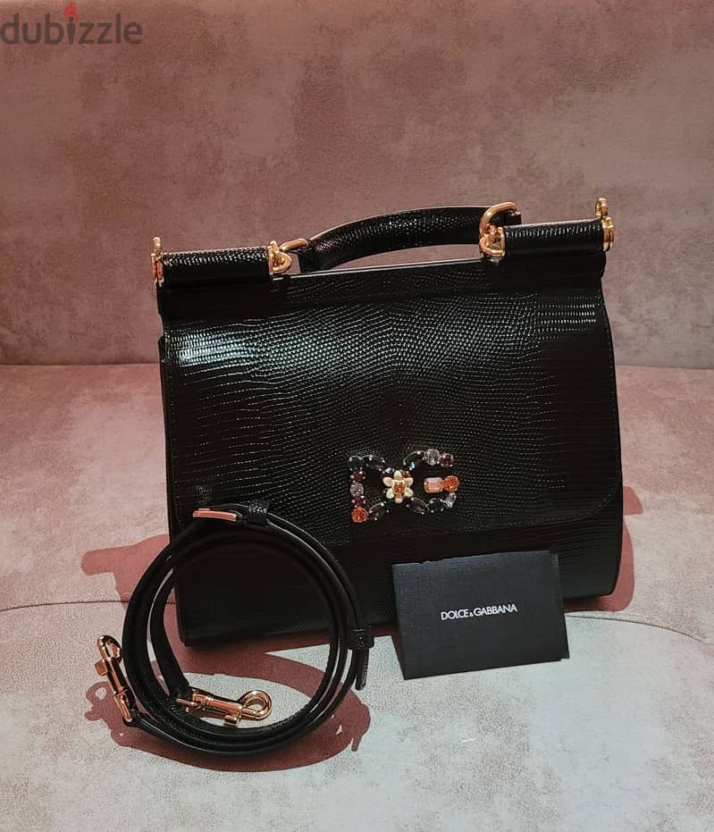 DOLCE&GABBANA Hand bag -شنطة دولسي اند غابانا سوداء 6