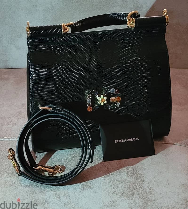 DOLCE&GABBANA Hand bag -شنطة دولسي اند غابانا سوداء 7