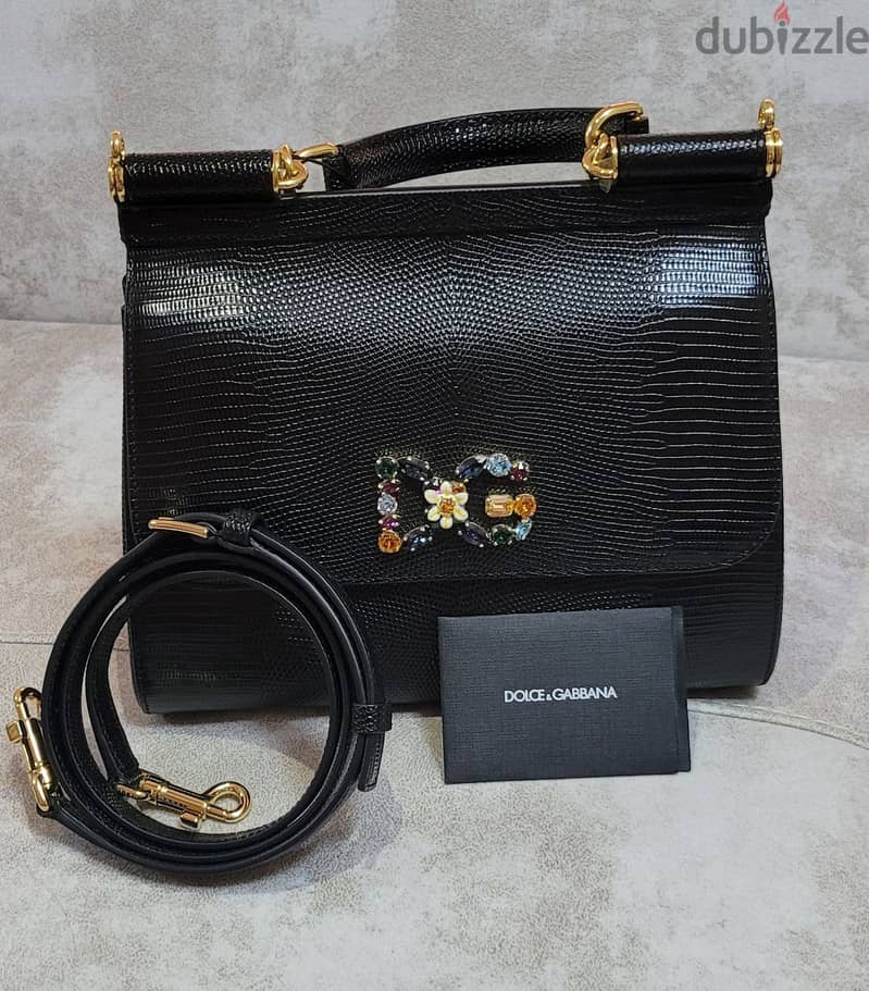 DOLCE&GABBANA Hand bag -شنطة دولسي اند غابانا سوداء 8