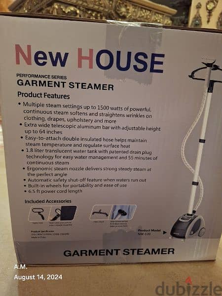 مكواة بخار رأسية  Garment steamer زيرو بالكرتونه 2